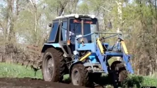 MTZ-82 turbo plowing the garden (part 2) /// МТЗ-82 турбо вспашка огорода (часть 2)