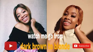 Watch Me Dye My Wig From Dark Brown To Blonde || South African Youtuber