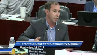 Toronto and East York Community Council - September 16, 2019 - Part 2 of 2