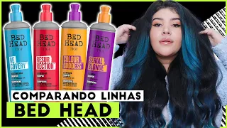 💜Comparando linhas BED HEAD: Recovery, Ressurection, Colour Goddess e Serial Blond