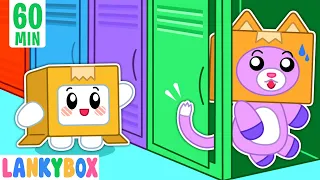 LankyBox, Are You in the Student Lockers? - Hide and Seek at School | LankyBox Channel Kids Cartoon