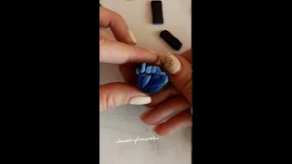Polymer clay craft of butterfly wings. Polymer clay tutorial