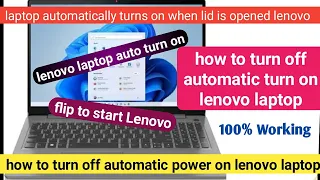 flip to start Lenovo | laptop automatically turns on when lid is opened lenovo | laptop auto turn on