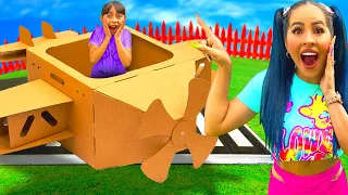 CONSTRUIMOS UN AVIÓN GIGANTE CON CAJAS DE CARTÓN 📦🤩 ¡Lo hicimos volar! Karla Bustillos