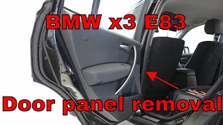 BMW X3 Door panel removal