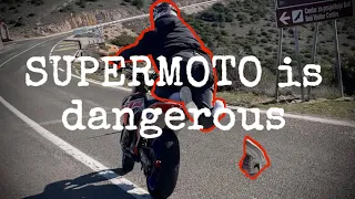 SUPERMOTO is dangerous(3 crashes in one day) | Croatia trip 2023