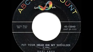 1959 HITS ARCHIVE: Put Your Head On My Shoulder - Paul Anka (a #2 record)