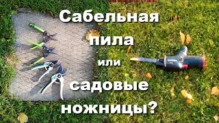 Сабельная пила или садовые ножницы?