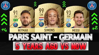 FIFA 22 PSG 5 YEARS AGO VS NOW! ⚽👀 FT. Messi, Neymar, Simons...ETC