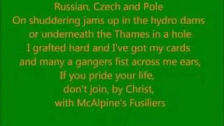 The Dubliners - McAlpines Fusiliers (lyrics)