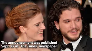 Kit Harington and Rose Leslie of "Game of Thrones" are engaged