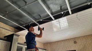 The easiest way to install plastic false ceilings p.v.c