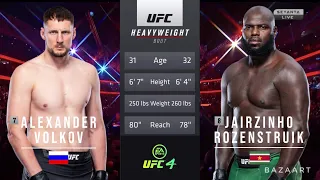 ALEXANDER VOLKOV VS JAIRZINHO ROZENSTRUIK FULL FIGHT UFC FIGHT NIGHT
