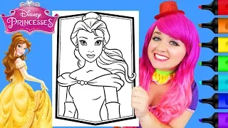 Coloring Belle Beauty and the Beast Disney Coloring Page Prismacolor Markers | KiMMi THE CLOWN