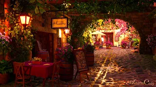 COZY ITALIAN RESTAURANT PATIO AMBIENCE: Music from Another Room, Peaceful Chatter, Relaxing Nature