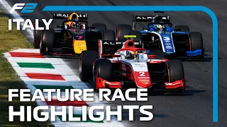 F2 Feature Race Highlights | 2021 Italian Grand Prix