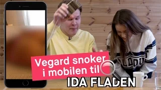 Vegard Harm snoker i mobilen til Ida Fladen