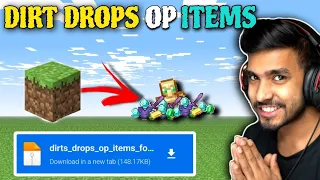 Minecraft But Dirt Drop OP Items Mod Download 1. 20/1.20.40||Minecraft PE||#minecraft