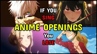 Try Not To Sing or Dance🚫🎤  | 🎵 Anime Opening Edition 🎵   |