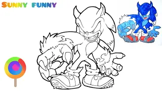 Sonic The Werehog Coloring Pages / How To Draw Sonic