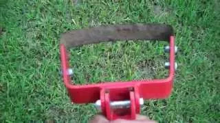 Stirrup hoe demonstration for a garden