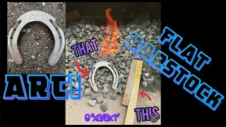 Forging Horseshoe from Scratch out of 3/8x1--How to Build a Horseshoe