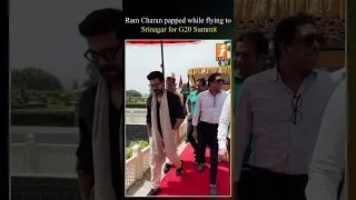 Ram Charan papped while flying to Srinagar for G20 Summit | iNews