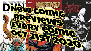 New Comics October 21st 2020 Previews Every Comic Book & Publisher GIVEAWAY VID Great Speculation