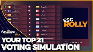 Eurovision 2022 | Voting Simulation - Your Top 21 (Youtube Jury + YOUR Votes)