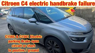 Citroen C4, electric parking brake fault (fixed)