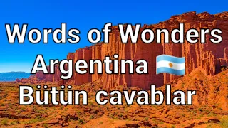 Words of Wonders (Kəlimə Oyunu) - Argentina 🇦🇷 Bütün cavablar