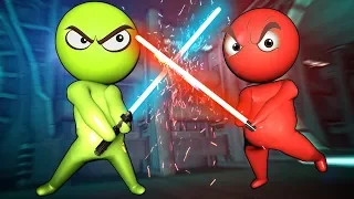 БИТВА ЧЕЛОВЕЧКОВ НА ДЖЕДАЙСКИХ ЛАЗЕРНЫХ МЕЧАХ В СТИК ФАЙТ - stick fight the game