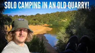 SOLO "Stealth" Camping In An Old Quarry!