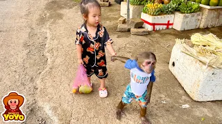 Ai Tran takes YoYo JR to buy fruit and make yogurt