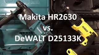 Перфораторы SDS+ Makita HR2630 vs. DeWALT D25133K