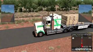 Dawsons Haulage T908 Double Road Train In The Outback - American Truck Simulator