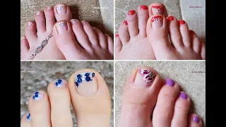 Nail Art Designs ~ Toe Nail Art Compilation / Easy Pedicures For Beginners!