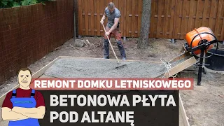 Betonowa płyta pod altanę lub domek ogrodowy