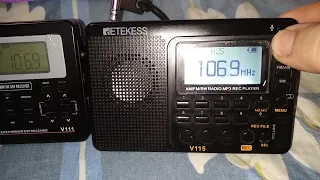 тест радіоприймачів   Retekess v 111 та v 115 на    FM діапазоні радіостанції з міста Кривий Ріг