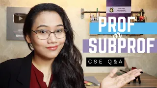 Prof or Subprof? - Anong kukunin ko? | CSE Q&A