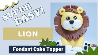 How to make a LION fondant cake topper. ( EASY )