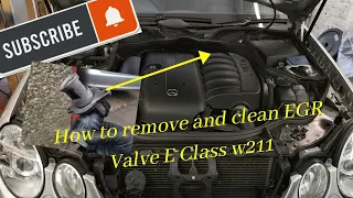 HOW TO DIY the removal and cleaning of EGR VALVE Mercedes E Class w211