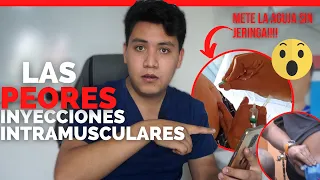 Las PEORES INYECCIONES INTRAMUSCULARES que HAY EN INTERNET | ENFERMERO REACCIONA