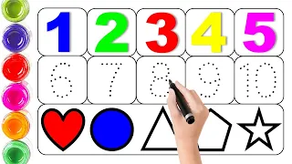 One two three, 123 Numbers, 1 to 100 counting, ABCDE, learn to count, ABC, alphabet a to z  - 176