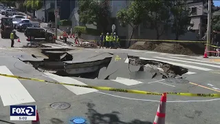 Giant sinkhole opens up after San Francisco water main break