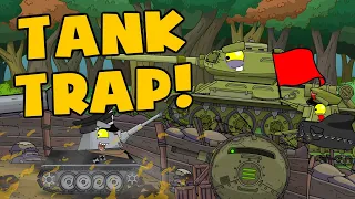 Tank trap! steel trap for the enemies - Cartoons about tanks