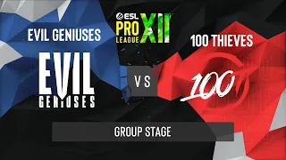 CS:GO - Evil Geniuses vs. 100 Thieves [Mirage] Map 1 - ESL Pro League Season 12 - Group Stage - NA