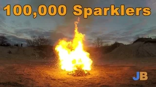 100,000 Sparklers Show (10,000 x 10)