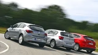 Opel Astra vs. Ford Focus vs. BMW 118i