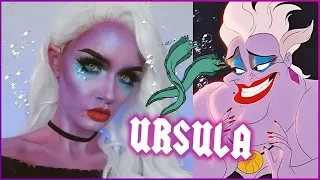 URSULA SEA WITCH HALLOWEEN MAKEUP TUTORIAL